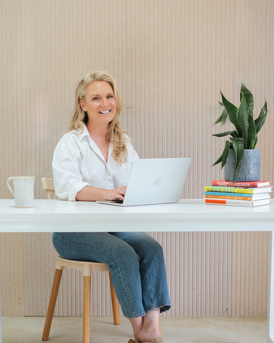 Caitlyn Skolnick at her workspace — courses and workshops coming soon