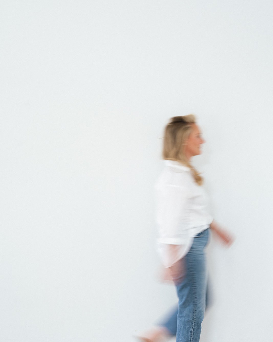 Caitlyn Skolnick walking — grief moves at its own pace, there is no timeline here